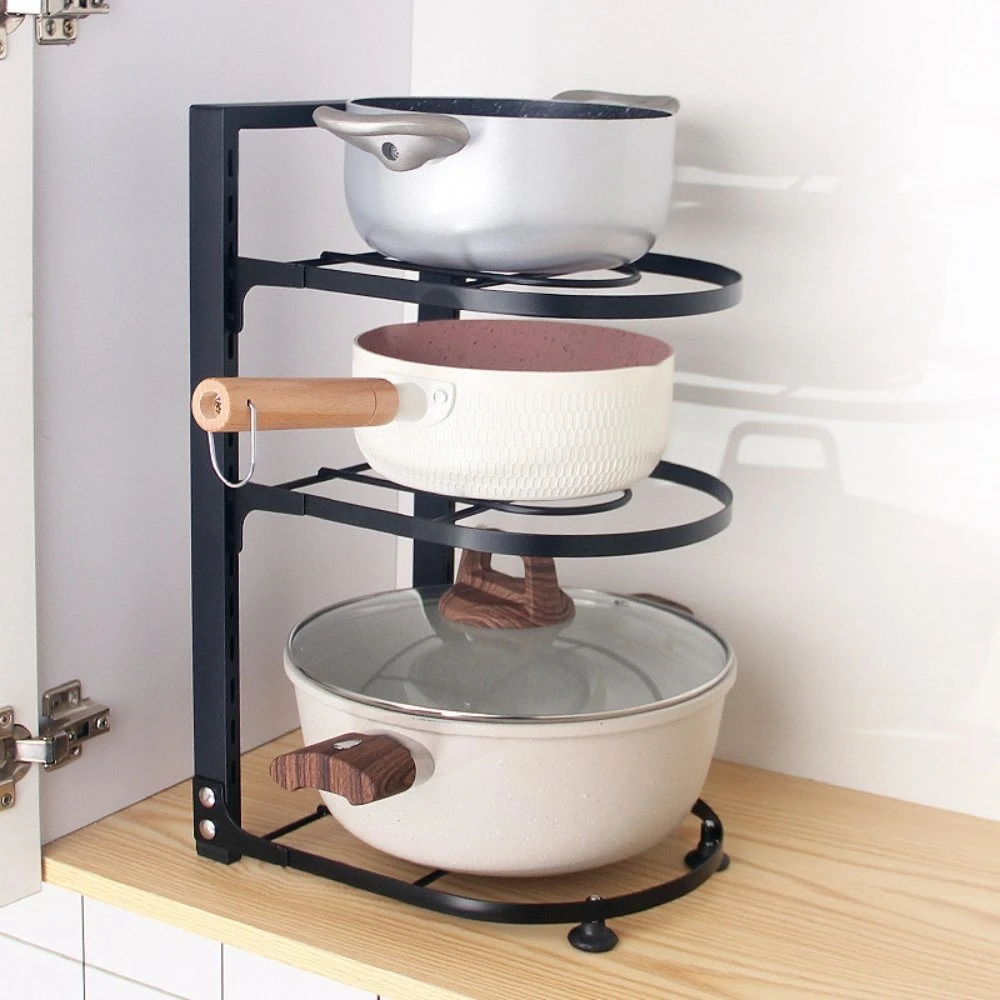 Multi-Layer Pot Storage Shelf Under Sink Cabinet Layered Rack Organizer Ai23131