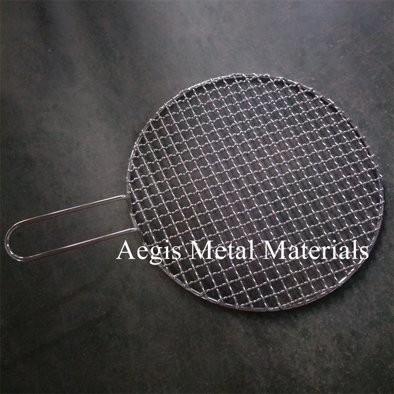 Food Grade 304 Stainless Steel Crimped Square Barbecue Wire Mesh