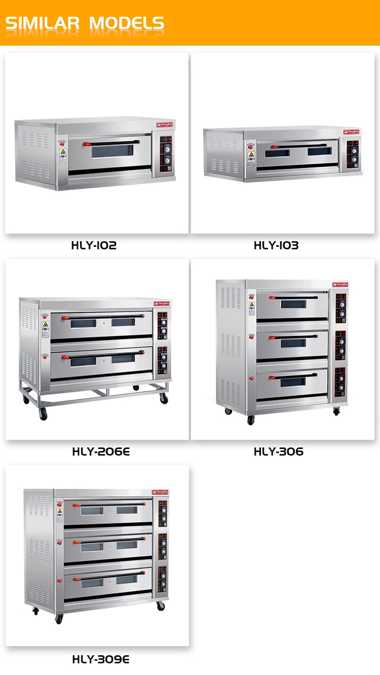 Bakery Equipment 2-Deck 4-Tray Gas Pizza Oven Baking Machine Food Machinery Food Bakery Kitchen Equipment