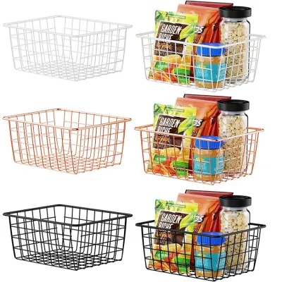 Home Dispensa Arredamento Cucina Contenitore per snack Organizzatore di frutta Cestino portaoggetti in filo metallico